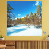 het einde van de winter in de finse lente canvas afdruk (Insitu (Woonkamer))