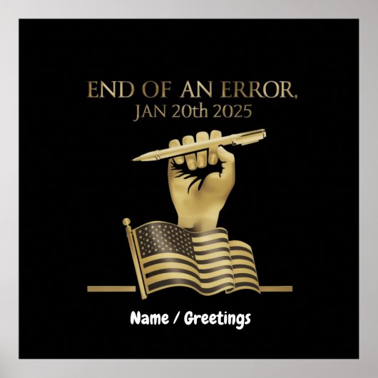 Het einde van een fout 20 januari 2025 poster (Voorkant)