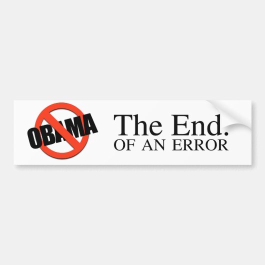 HET EINDE VAN EEN FOUT BUMPERSTICKER (Voorkant)