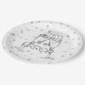 Het einde van een fout Champagne scheidingsfeest Papieren Bordje (Gekanteld)