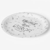 Het einde van een fout Martini Scheidingsfeestje Papieren Bordje (Gekanteld)