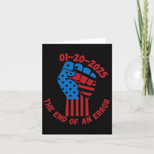 Het einde van een fout Trump vuist Kaart (Voorkant)