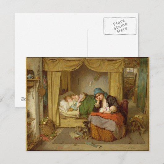 Het einde van een gelukkige dag briefkaart (Voorkant / Achterkant)