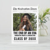 Het einde van een tijdperk Afstuderen krant Kaart (Staand voorkant)