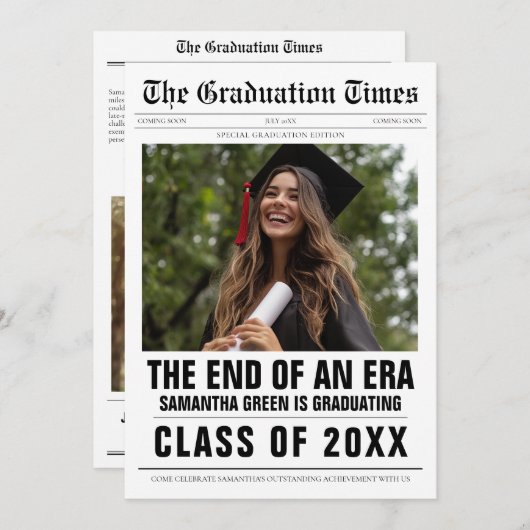 Het einde van een tijdperk Afstuderen krant Kaart (Voorkant / Achterkant)
