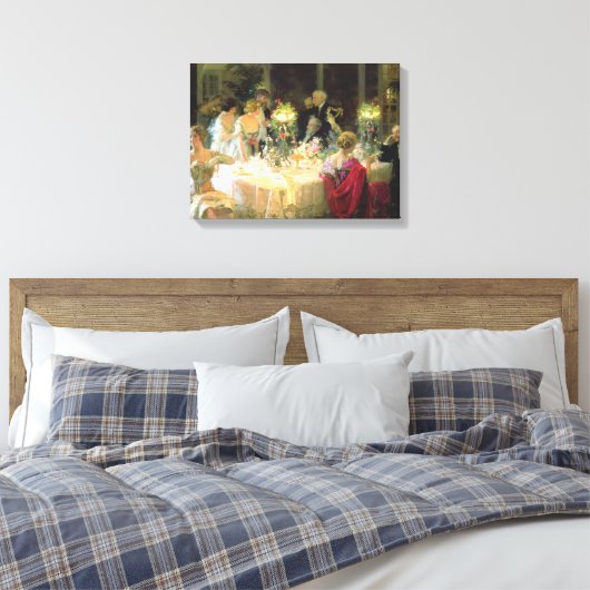 Het einde van het diner 1913 door Jules Alexandre  Canvas Afdruk (Insitu (Slaapkamer))