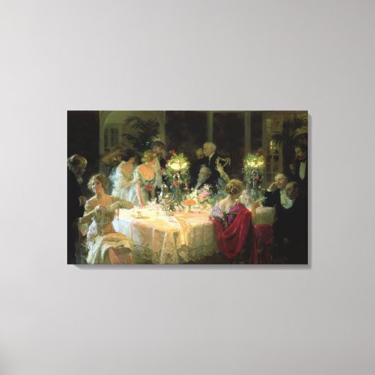 Het einde van het eten, 1913 canvas afdruk (Voorkant)