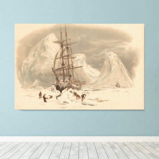 Het einde van het land. Cornwall Canvas Afdruk (Insitu (Houten vloer))