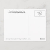 Het einde van het meer - het Marshall-meer Briefkaart (Achterkant)