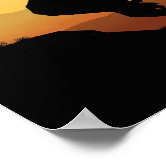 Het einde van het Poster van het Trail Silhouette (Hoek)