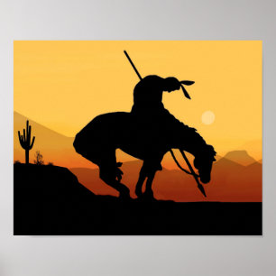 Het einde van het Poster van het Trail Silhouette