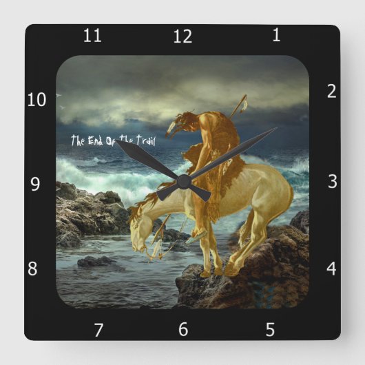 HET EINDE VAN HET SIERKUSSEN VAN HET SPOOR VIERKANTE KLOK (Voorkant)