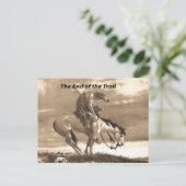Het einde van het spoor briefkaart (Staand voorkant)