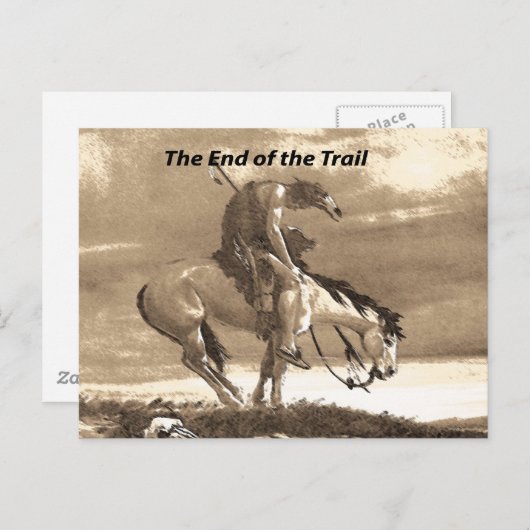 Het einde van het spoor briefkaart (Voorkant / Achterkant)