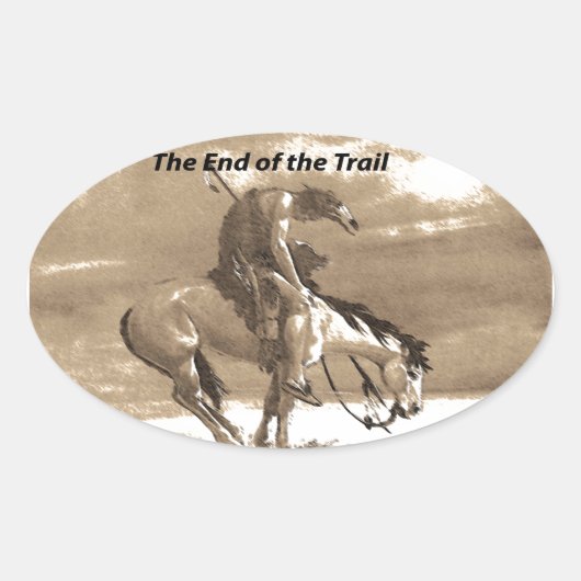 Het einde van het spoor ovale sticker (Voorkant)