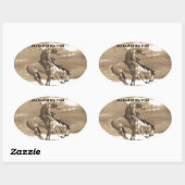 Het einde van het spoor ovale sticker (Vel)