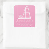 Het eindigt in bloemblaadjes roze Sticker (Tas)