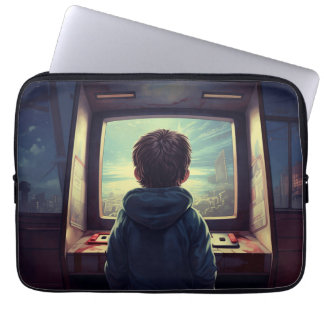 Het Eindniveau | Een Retro Arcade Droom Laptop Sleeve