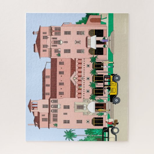 Het El Vernona-/John Ringling-hotel Legpuzzel (Verticaal)