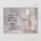 Het Elegant Afstuderen van de Foto van het Manuscr Briefkaart (Achterkant)