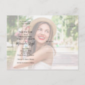 Het Elegant Afstuderen van de Foto van het Manuscr Briefkaart (Achterkant)