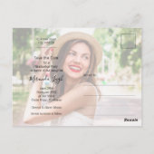 Het Elegant Afstuderen van de Foto van het Manuscr Briefkaart (Achterkant)