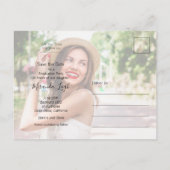 Het Elegant Afstuderen van de Foto van het Manuscr Briefkaart (Achterkant)