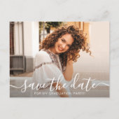 Het Elegant Afstuderen van de Foto van het Manuscr Briefkaart (Voorkant)