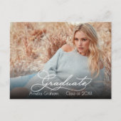 Het Elegant Afstuderen van de Foto van het Manuscr Briefkaart (Voorkant)