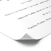 Het Elegant Alcohol-Drink Bindbalkmenu Poster (Hoek)