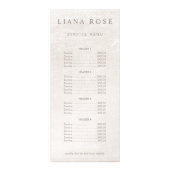 Het Elegant Borgepenseld Witte Marmer Salon Prijsl Reclamekaart (Voorkant)