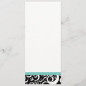 Het Elegant Damask menu van de Ontvanging van Zwir (Achterkant)