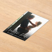 Het Elegant de Foto van het Manuscript Wedden spar Acryl Uitnodigingen (Laagn)