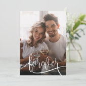 Het Elegant de Foto van het Manuscript Wedden spar Save The Date (Staand voorkant)