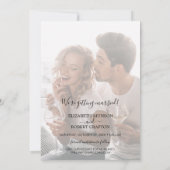 Het Elegant de Foto van het Manuscript Wedden spar Save The Date (Achterkant)