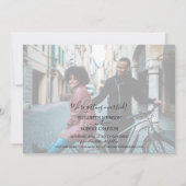 Het Elegant de Foto van het Manuscript Wedden spar Save The Date (Achterkant)