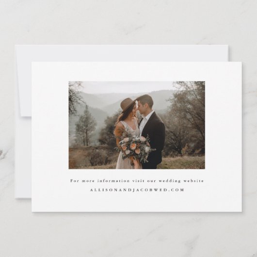 Het Elegant de Foto van het Manuscript Wedden spar Save The Date (Achterkant)