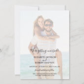 Het Elegant de Foto van het Manuscript Wedden spar Save The Date (Achterkant)