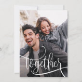 Het Elegant de Foto van het Manuscript Wedden spar Save The Date (Voorkant)