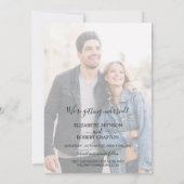 Het Elegant de Foto van het Manuscript Wedden spar Save The Date (Achterkant)