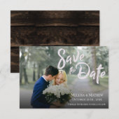 Het Elegant de Foto van het Manuscript Weduwen spa RSVP Kaartje (Voorkant / Achterkant)