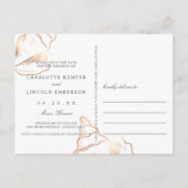 Het Elegant Koperconch Shell Weddenschap sparen de Aankondigingskaart (Achterkant)