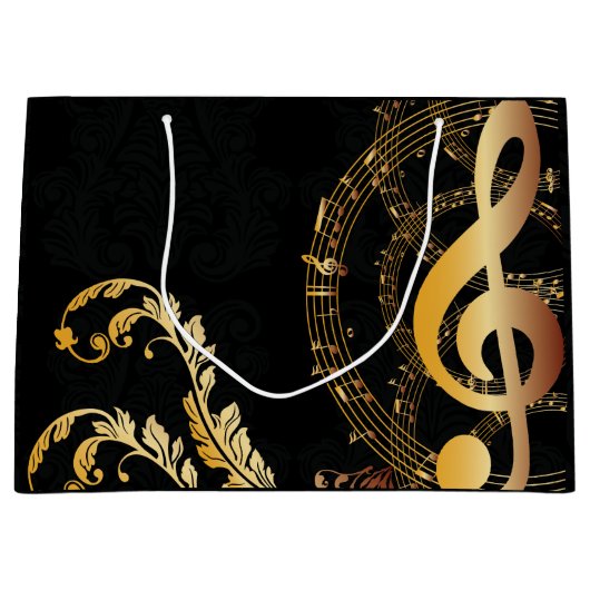 Het elegant luxe design voor Music Note Groot Cadeauzakje (Voorkant)