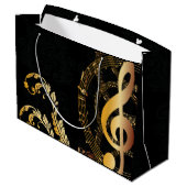 Het elegant luxe design voor Music Note Groot Cadeauzakje (Achterkant Gekanteld)