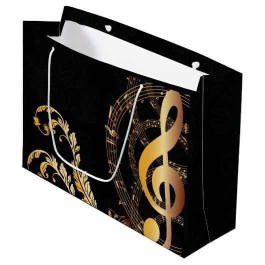 Het elegant luxe design voor Music Note Groot Cadeauzakje (Voorkant Gekanteld)