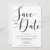 Het Elegant Manuscript van de Weddenschap sparen d Save The Date (Voorkant)