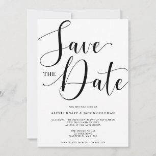 Het Elegant Manuscript van de Weddenschap sparen d Save The Date