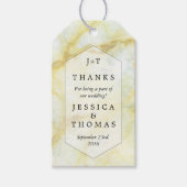 Het Elegant Marble Effect Wedding Collectie Favor Cadeaulabel (Voorkant)