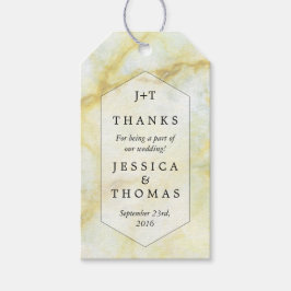 Het Elegant Marble Effect Wedding Collectie Favor Cadeaulabel