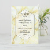 Het Elegant Marble Effect Wedding Collectie Menu (Staand voorkant)